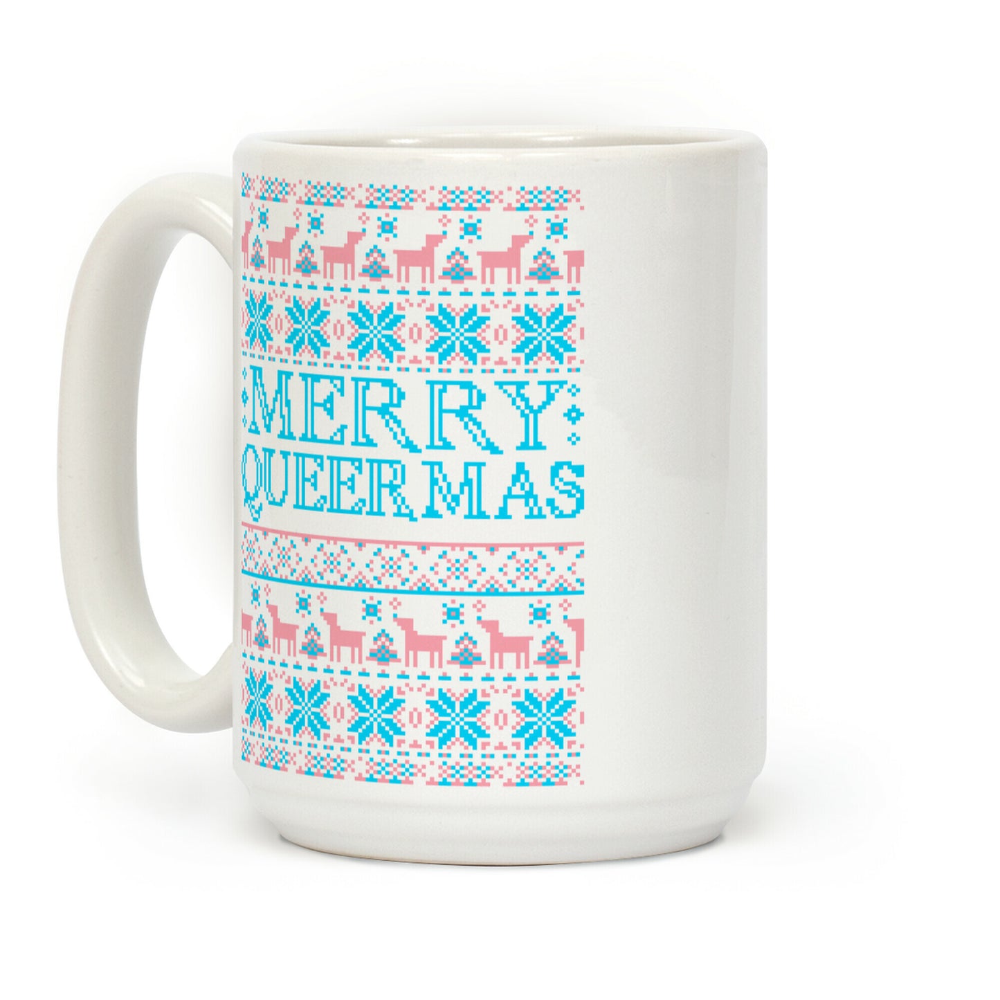 Merry Queermas Trans Pride Christmas Sweater Coffee Mug