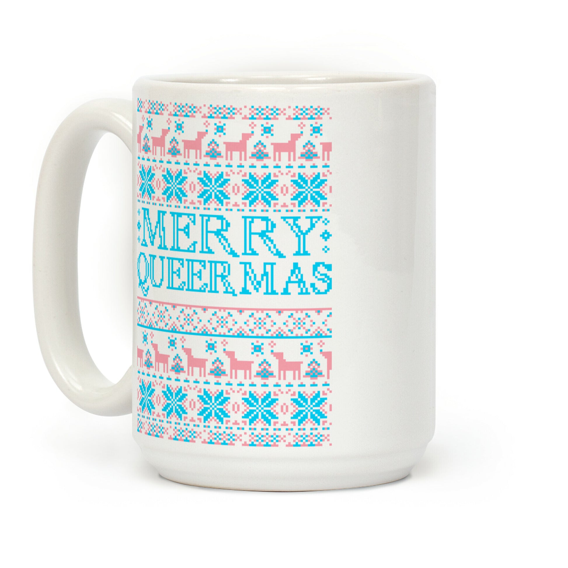 Merry Queermas Trans Pride Christmas Sweater Coffee Mug