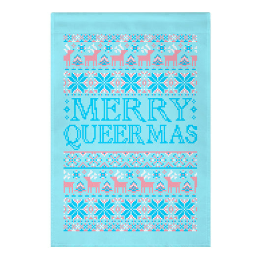 Merry Queermas Trans Pride Christmas Sweater Garden Flag