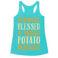 Thankful Blessed and Mashed Potato Obsessed Racerback Tank
