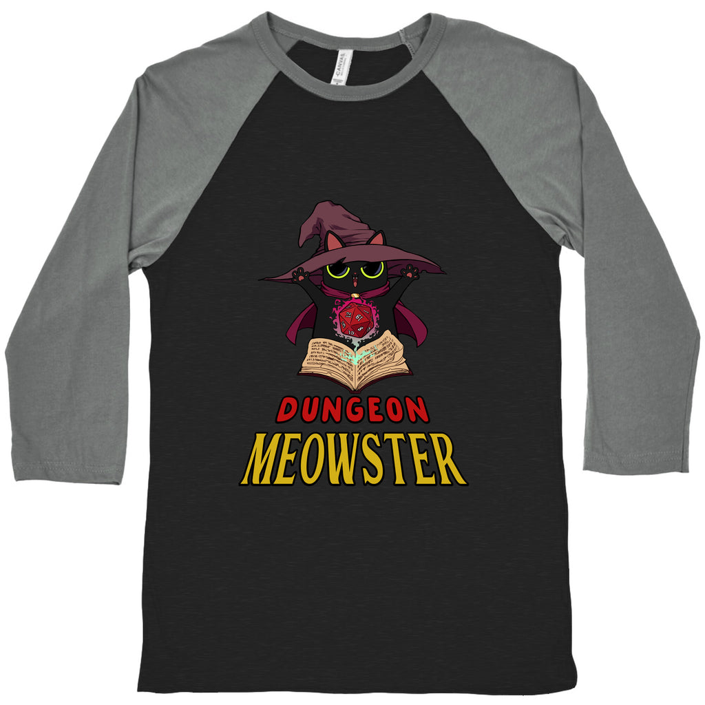 Dungeon Meowster Baseball Tee