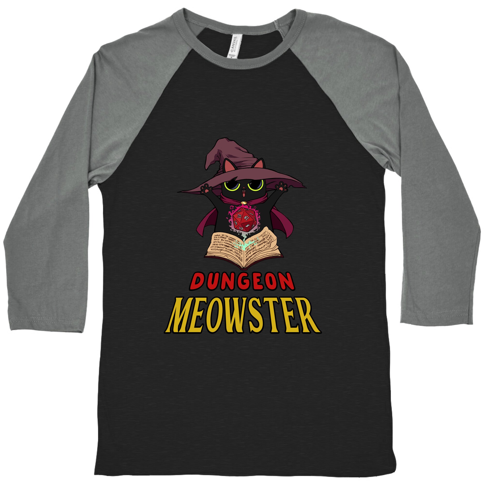 Dungeon Meowster Baseball Tee