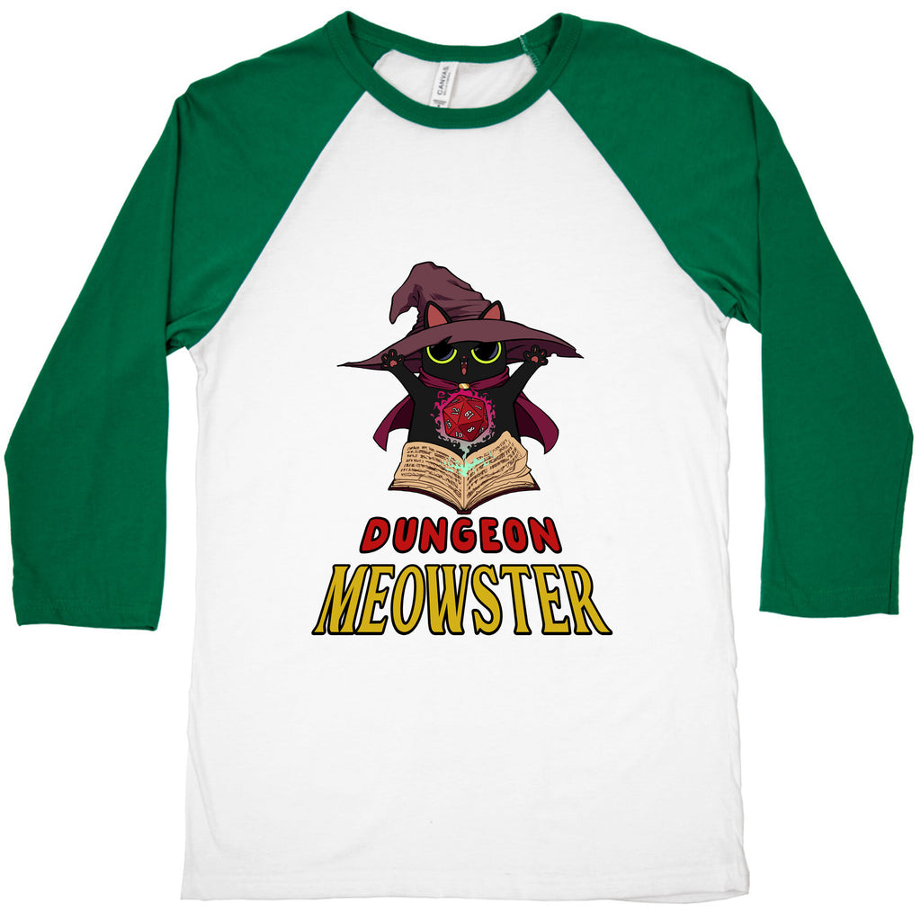 Dungeon Meowster Baseball Tee