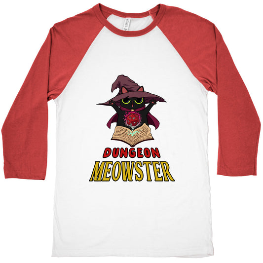 Dungeon Meowster Baseball Tee