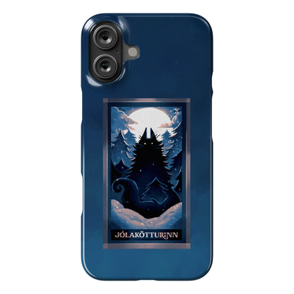 Yule Cat Tarot Card Jólakötturinn Phone Case