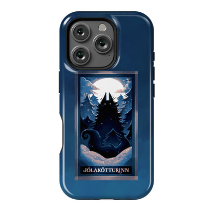 Yule Cat Tarot Card Jólakötturinn Phone Case