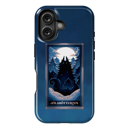 Yule Cat Tarot Card Jólakötturinn Phone Case