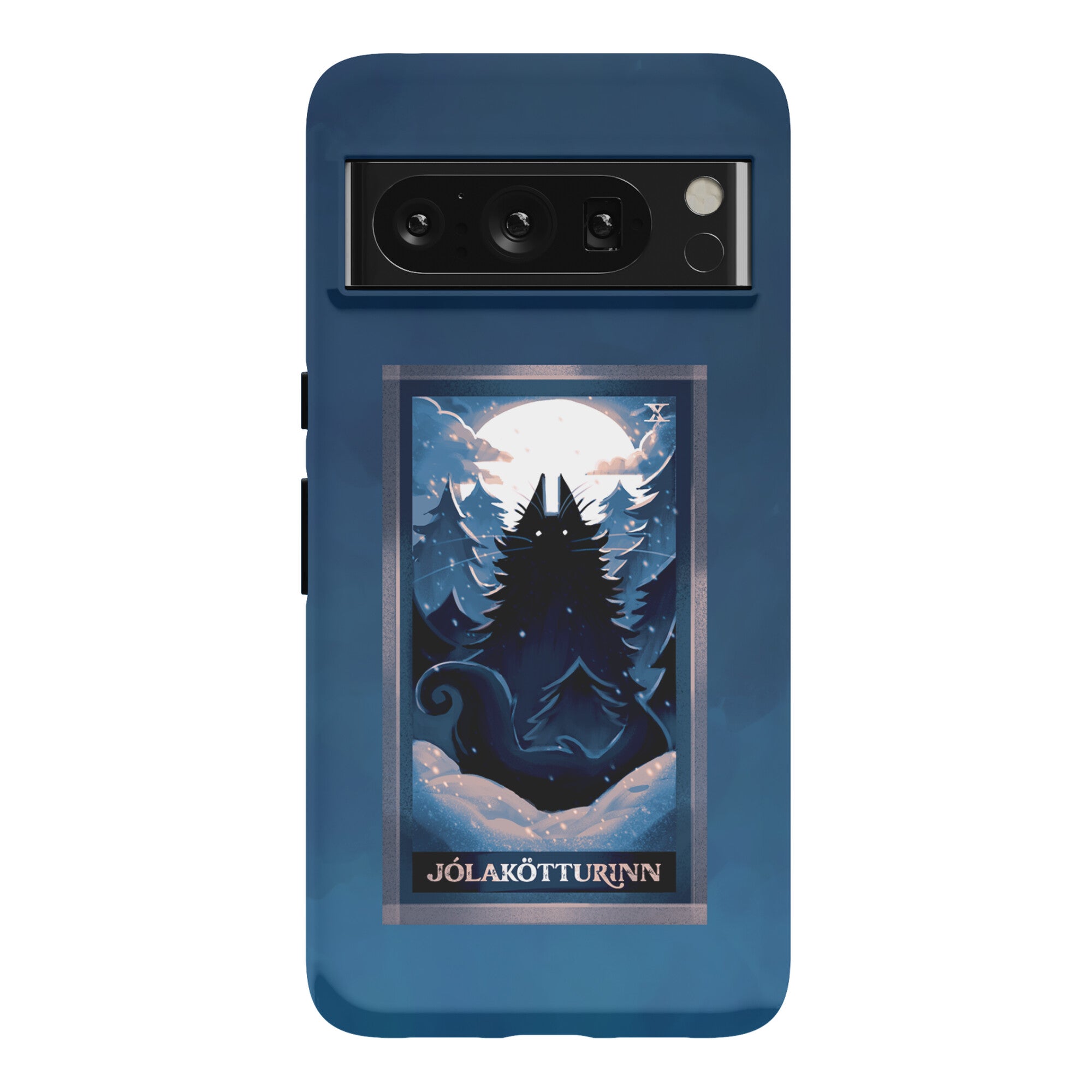 Yule Cat Tarot Card Jólakötturinn Phone Case
