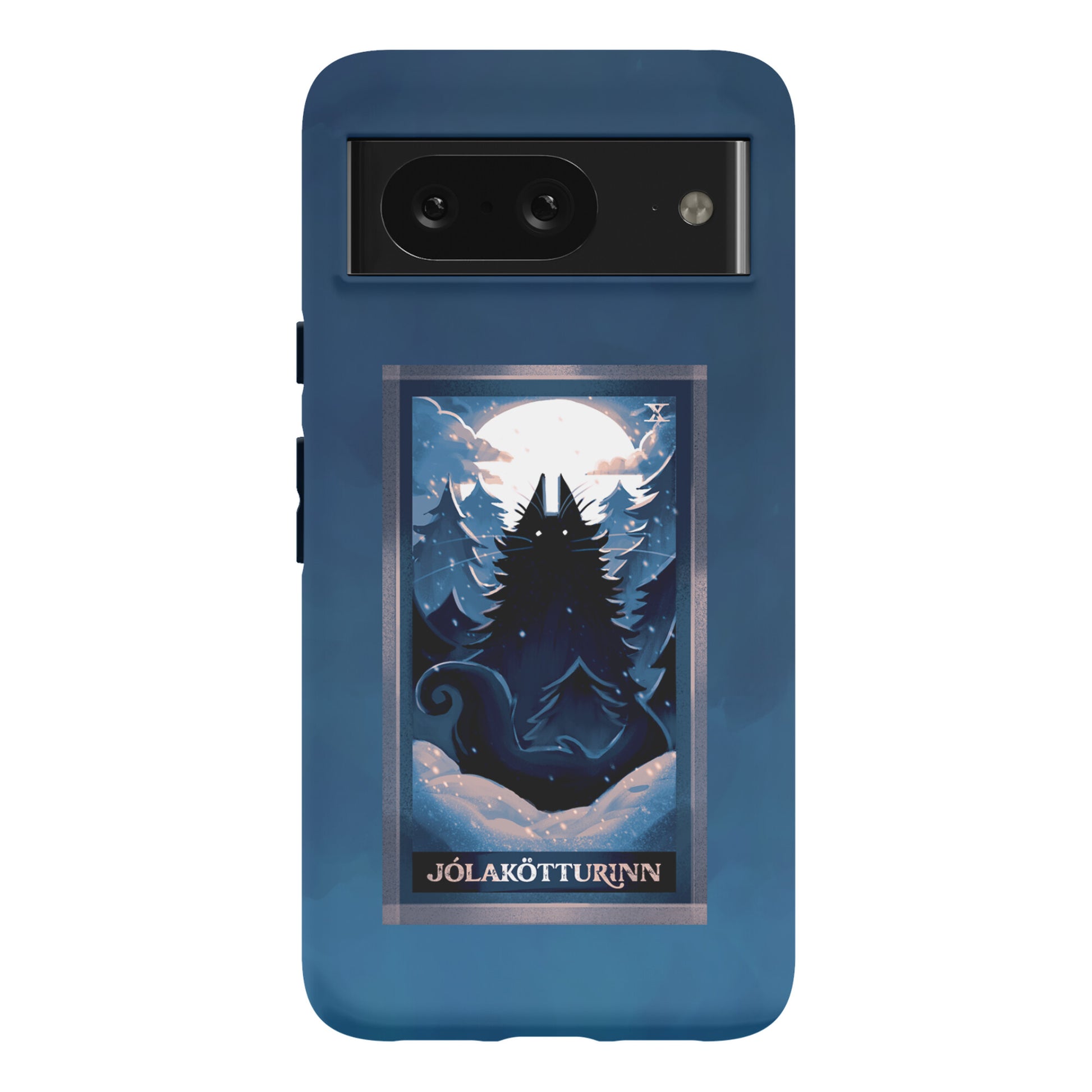 Yule Cat Tarot Card Jólakötturinn Phone Case