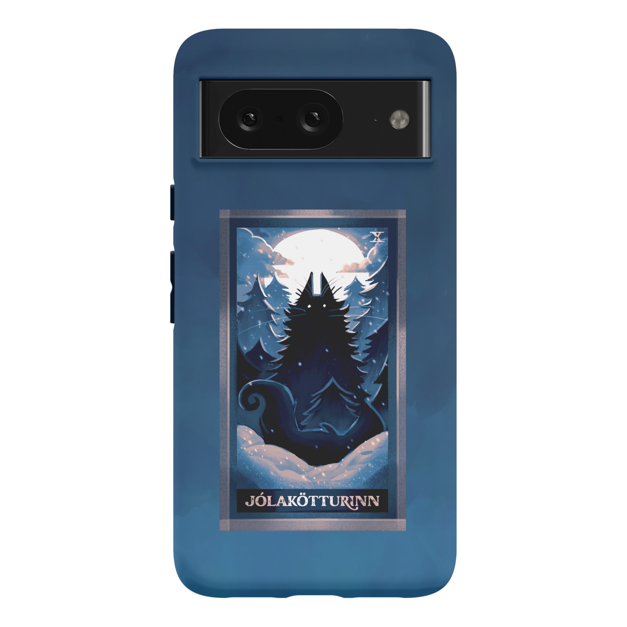 Yule Cat Tarot Card Jólakötturinn Phone Case