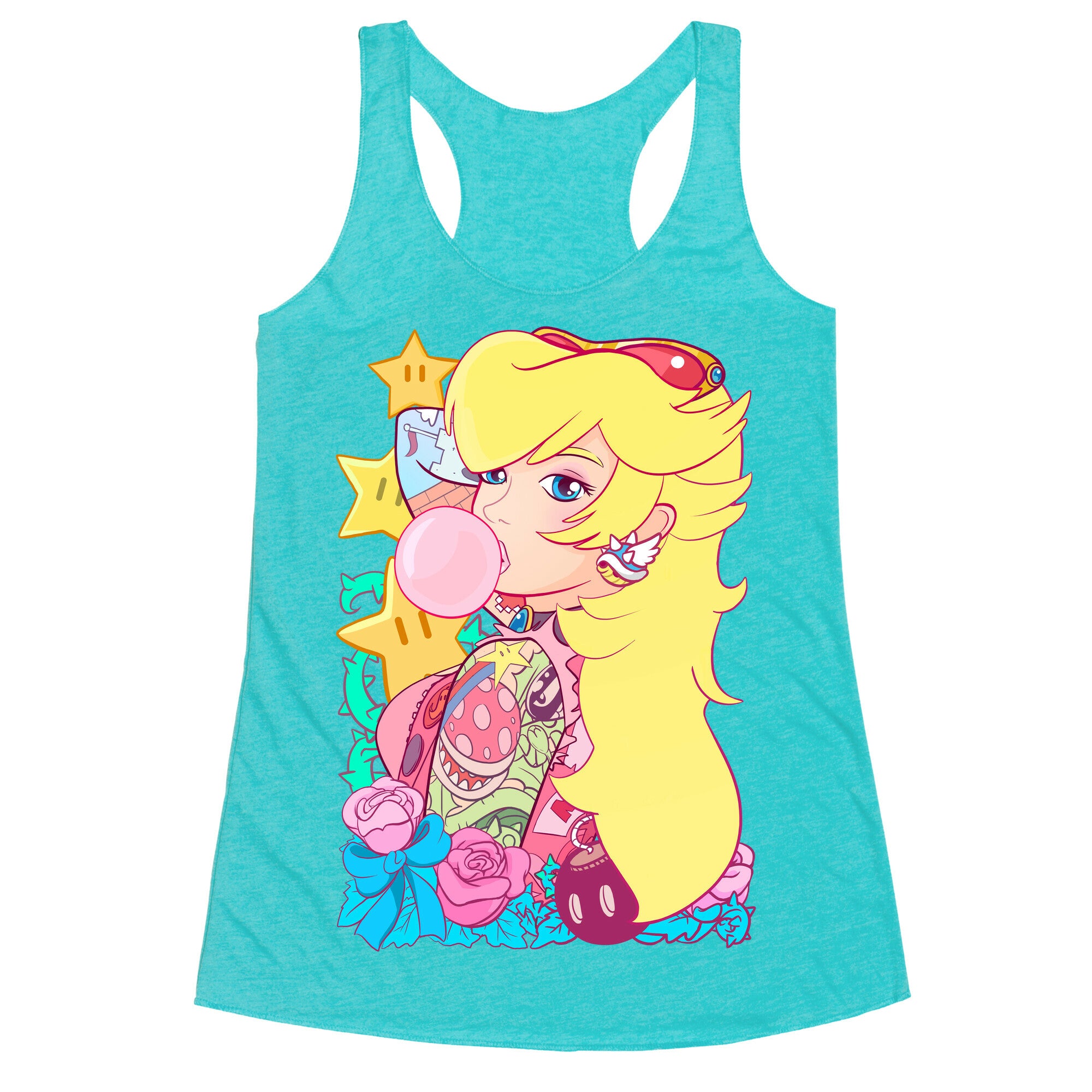 Punk Peach Parody Racerback Tank