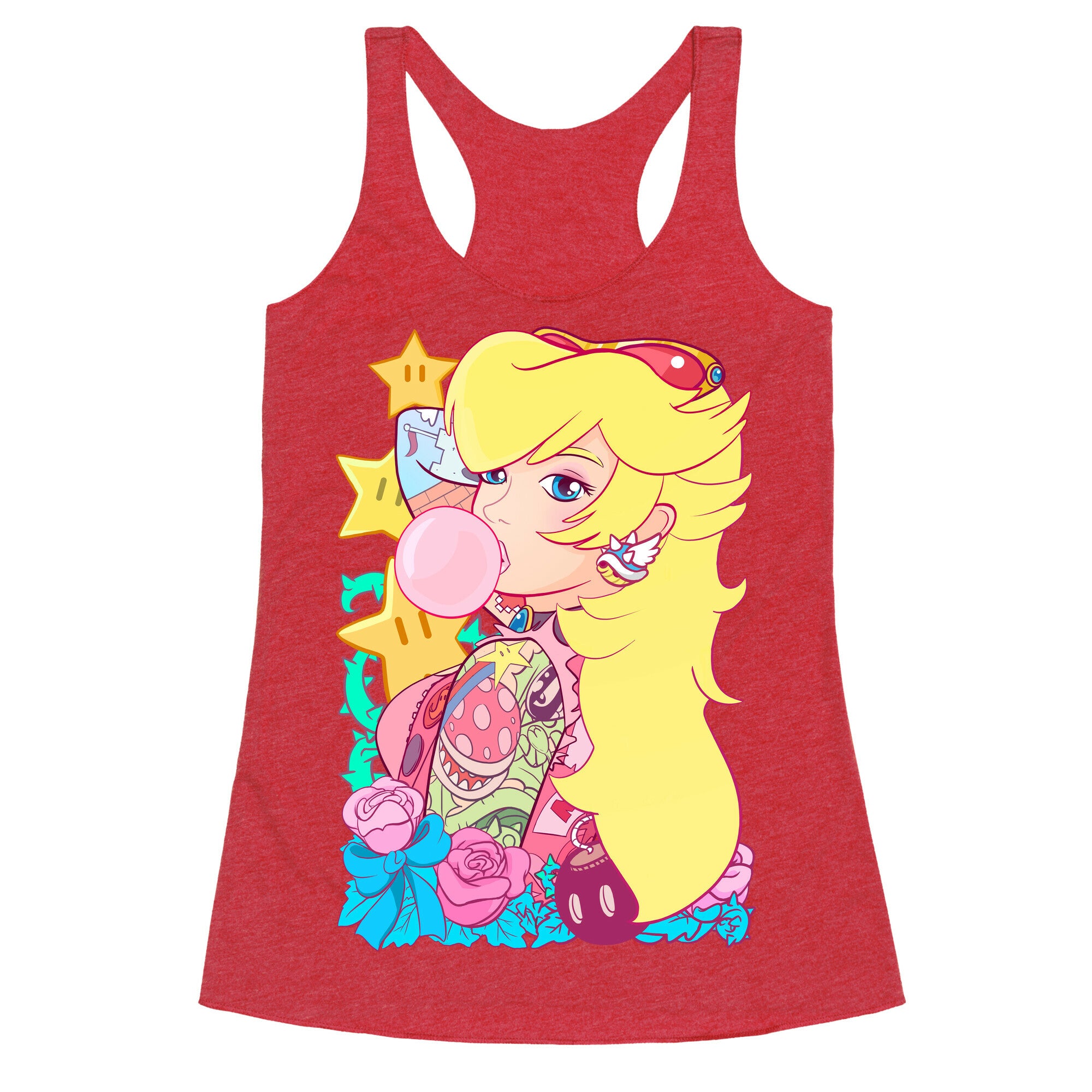 Punk Peach Parody Racerback Tank