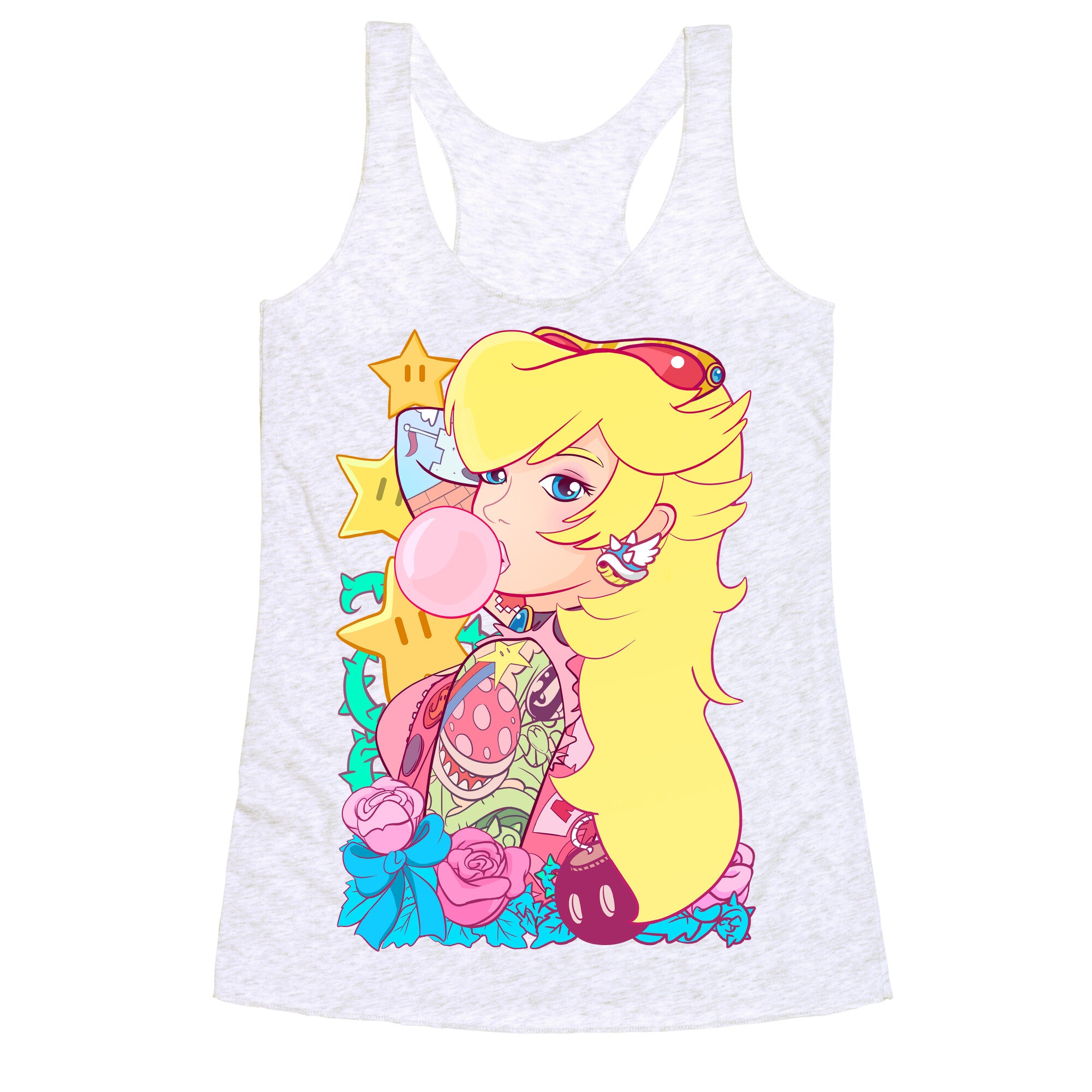 Punk Peach Parody Racerback Tank