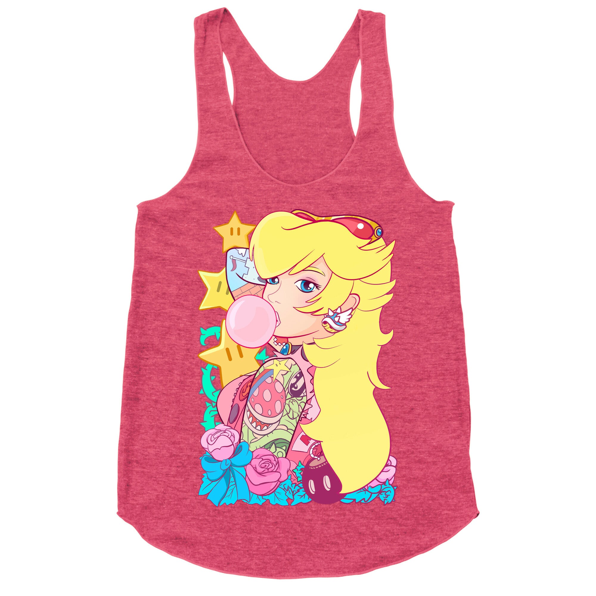 Punk Peach Parody Racerback Tank
