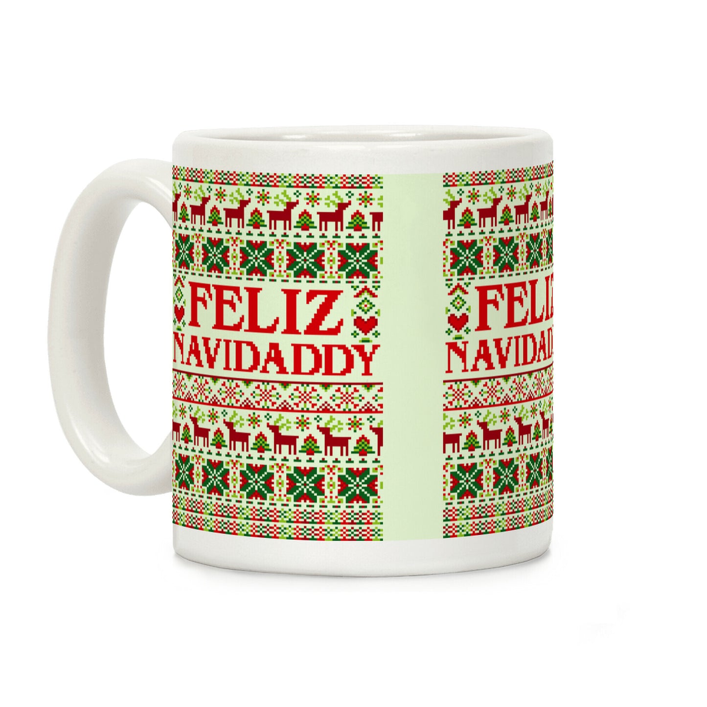 Feliz Navidaddy Sweater Pattern Coffee Mug