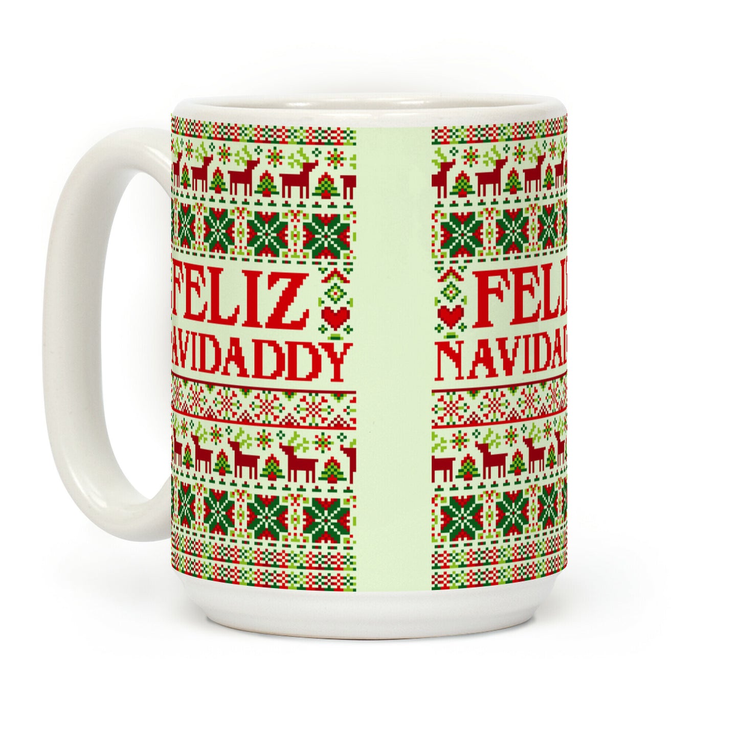 Feliz Navidaddy Sweater Pattern Coffee Mug