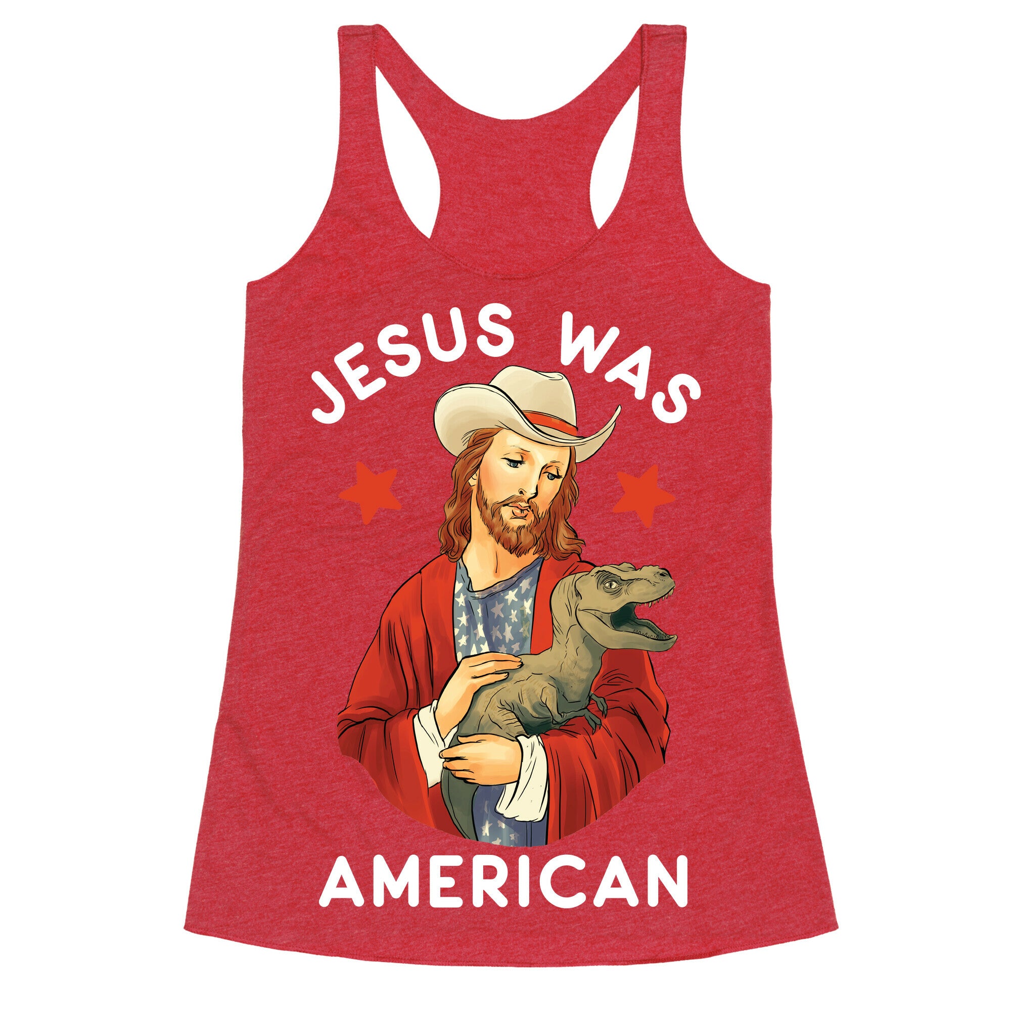 Jesus Was American Racerback Tank