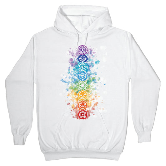 Watercolor Chakra Symbols Hoodie