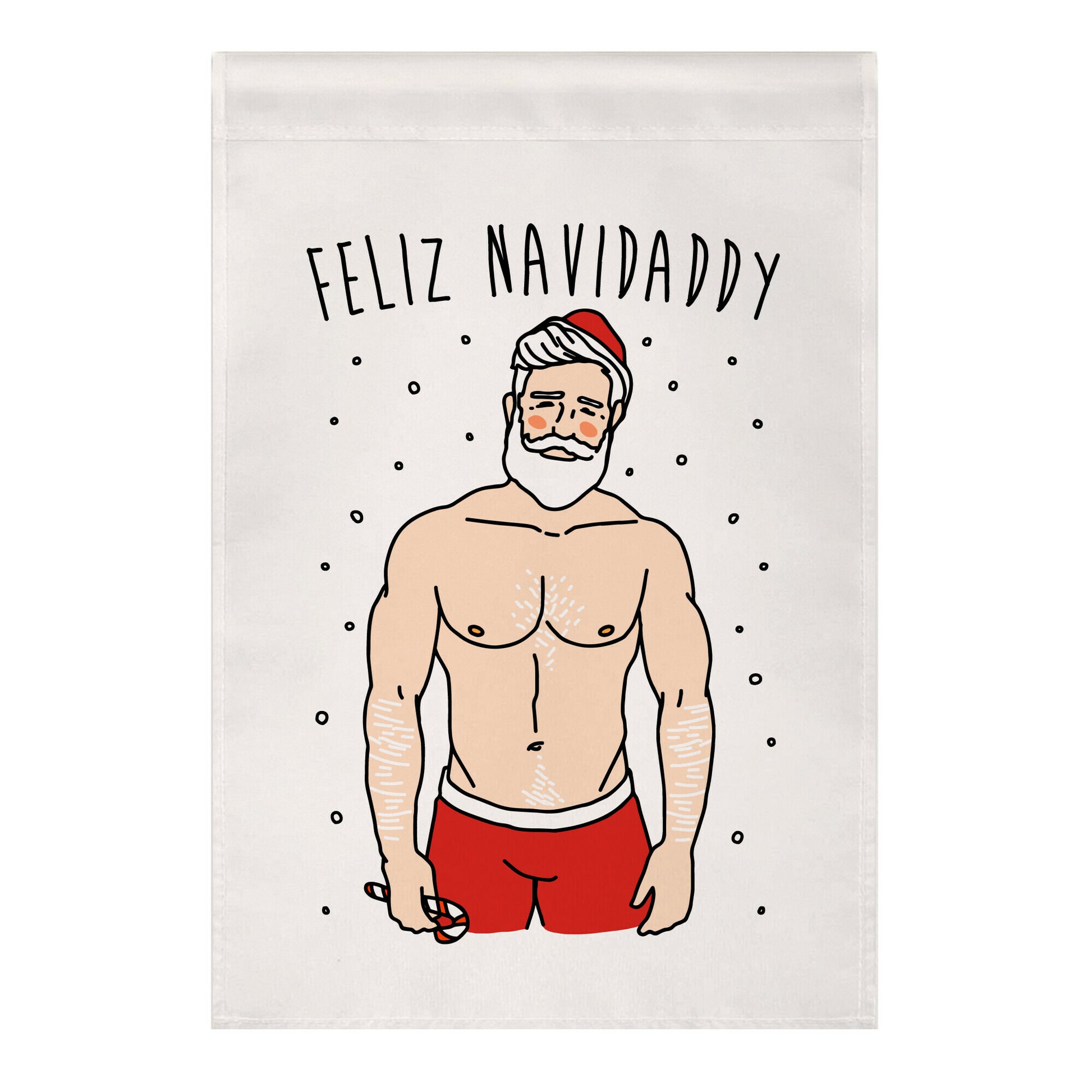 Feliz Navidaddy Parody Garden Flag