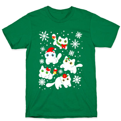 Christmas Cats Pattern T-Shirt