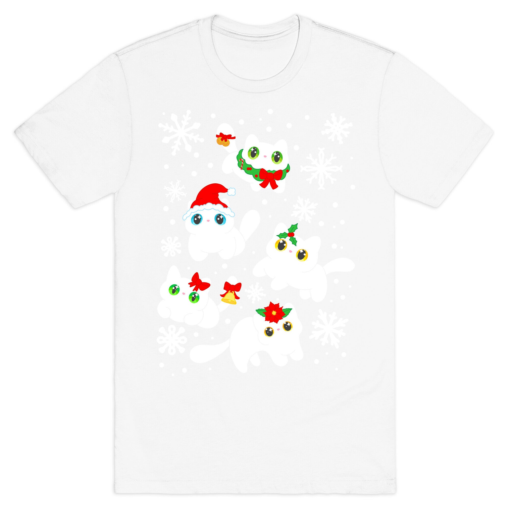 Christmas Cats Pattern T-Shirt