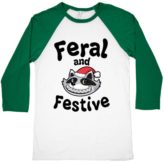 Festive and Feral Baseball Tee