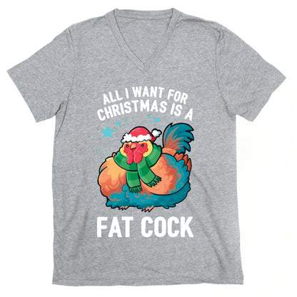 All I Want For Christmas Is A Fat Cock V-Neck