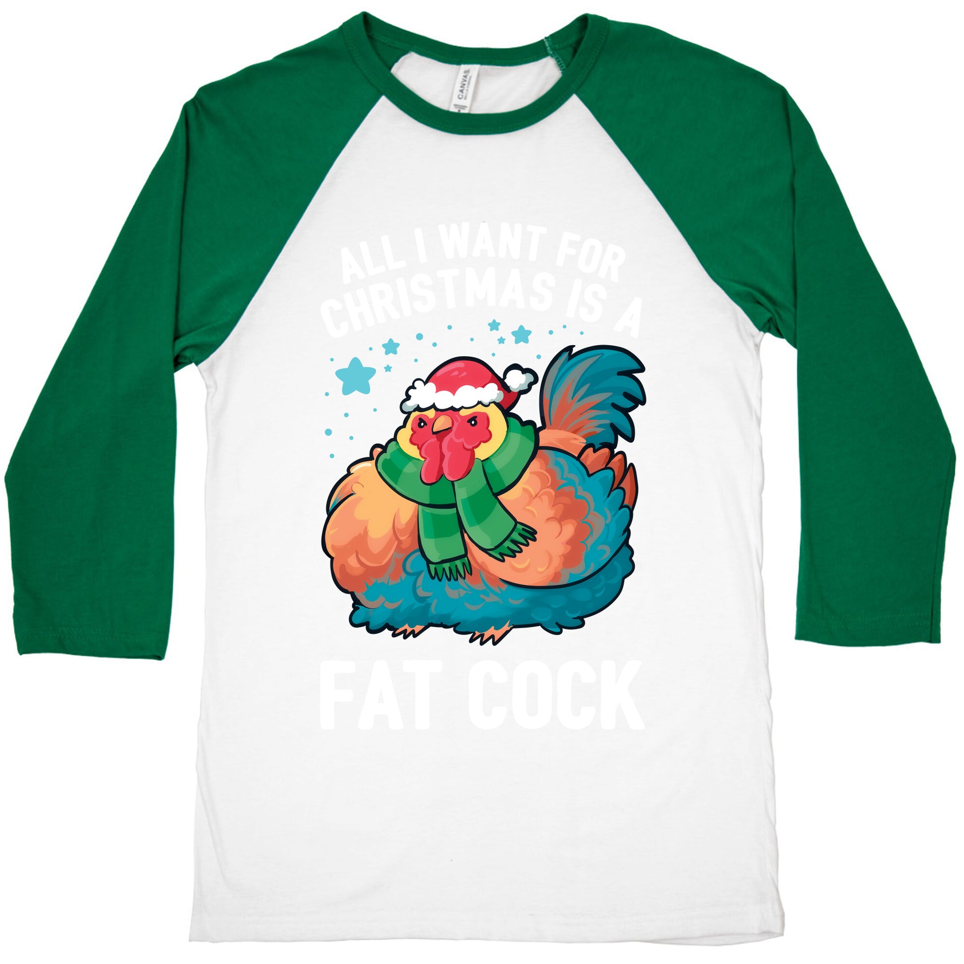 All I Want For Christmas Is A Fat Cock Baseball Tee