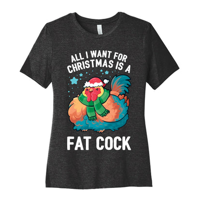 All I Want For Christmas Is A Fat Cock Women's Cotton Tee