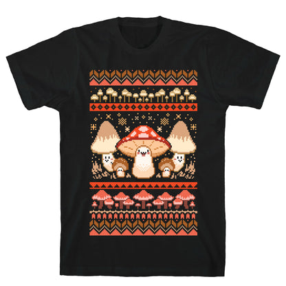 Mushroom Ugly Christmas Sweater T-Shirt