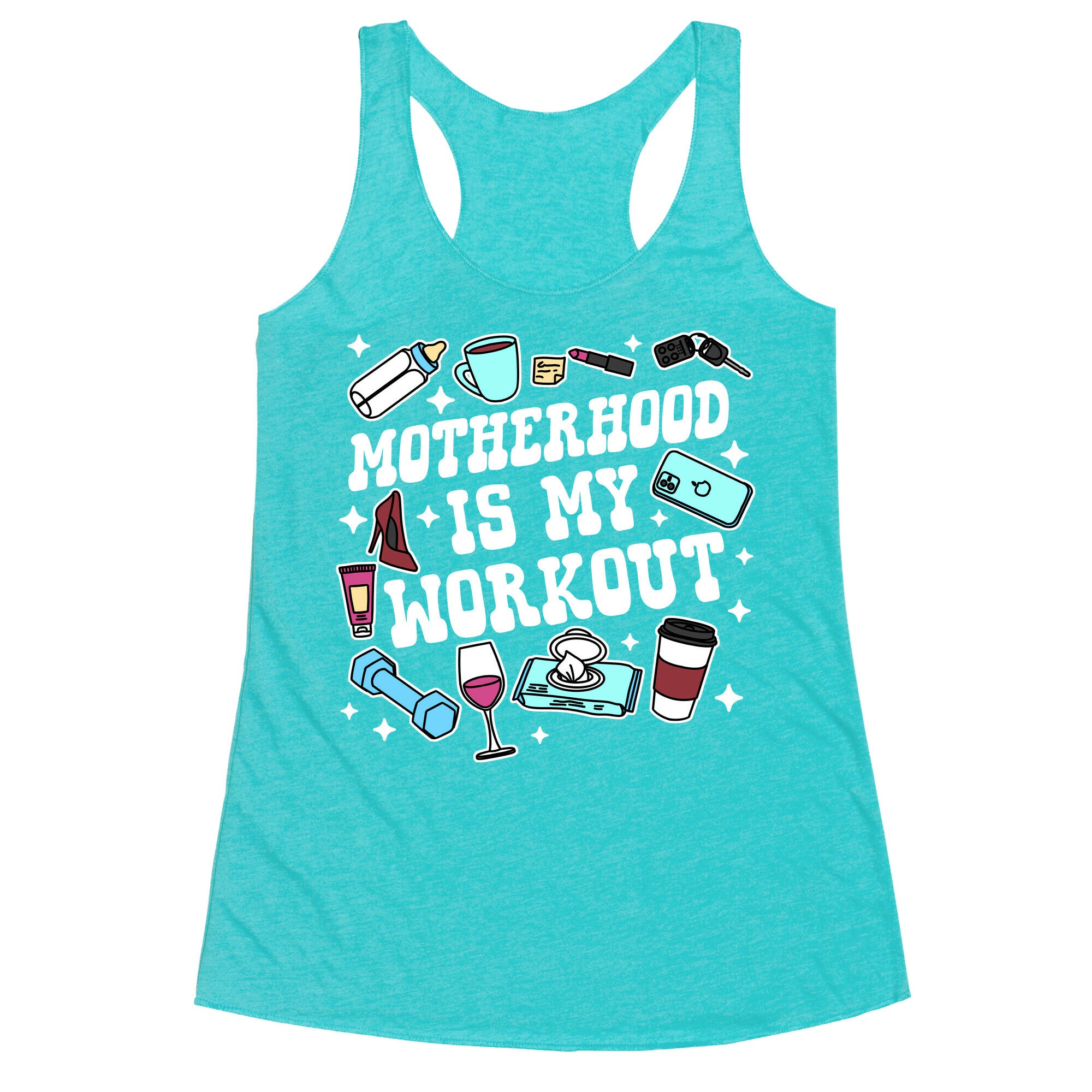 Motherhood is My Workout Racerback Tank