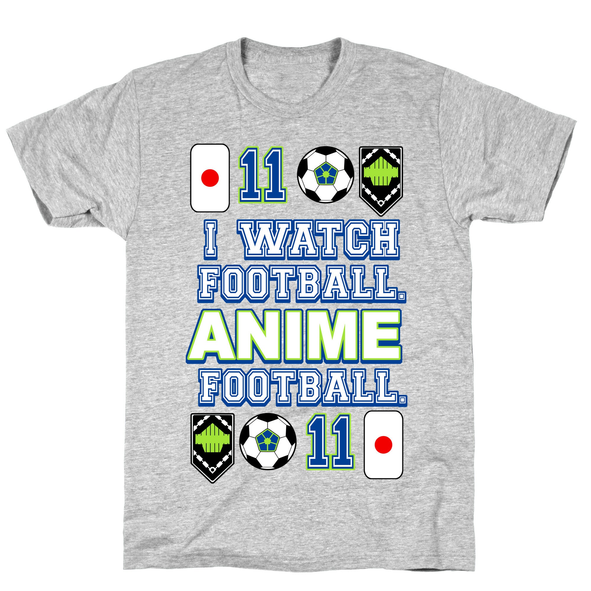 I Watch Football. Anime Football.  T-Shirt