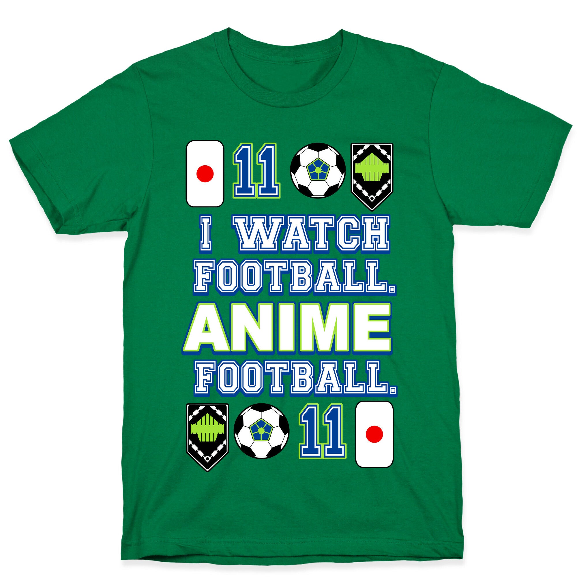 I Watch Football. Anime Football.  T-Shirt