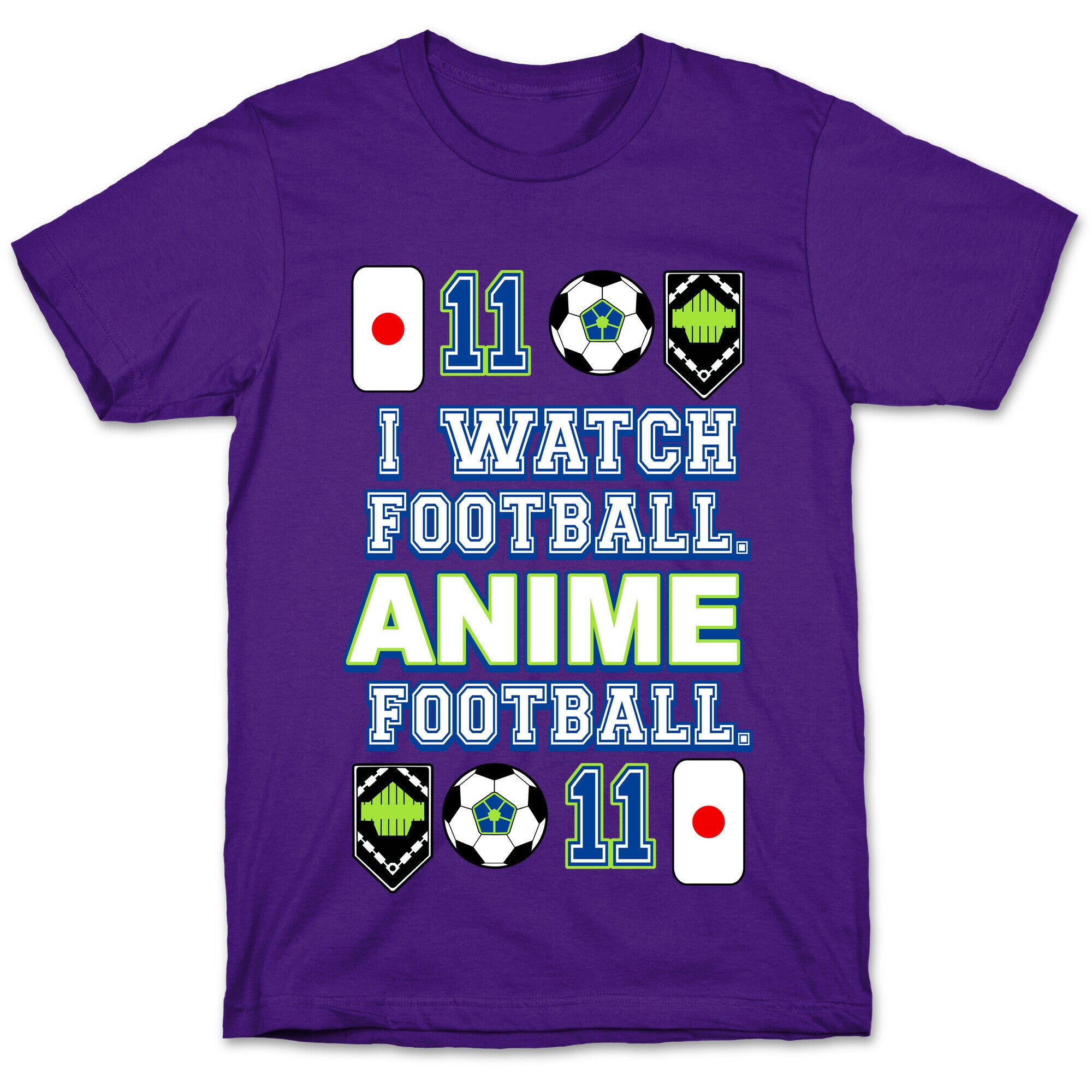 I Watch Football. Anime Football.  T-Shirt