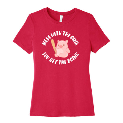 Mess With The Oink You Get The Boink Women's Cotton Tee