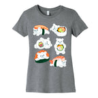 Sushi Bears Pattern Women's Cotton Tee