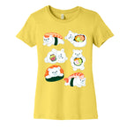 Sushi Bears Pattern Women's Cotton Tee