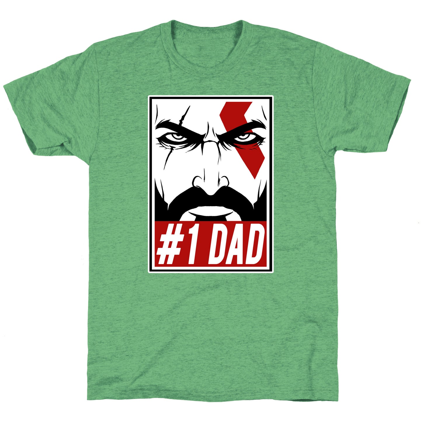 #1 Dad: Kratos Unisex Triblend Tee