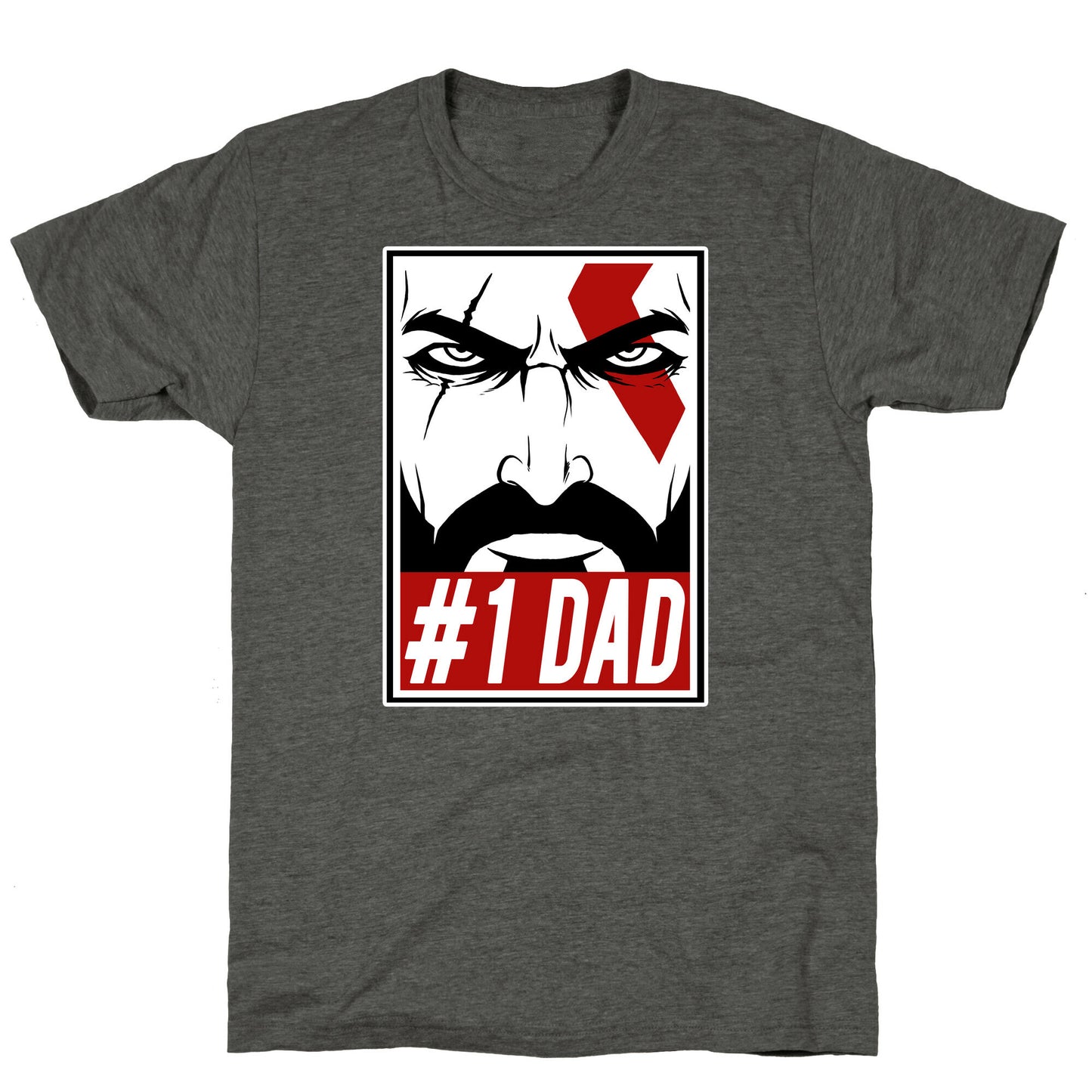 #1 Dad: Kratos Unisex Triblend Tee