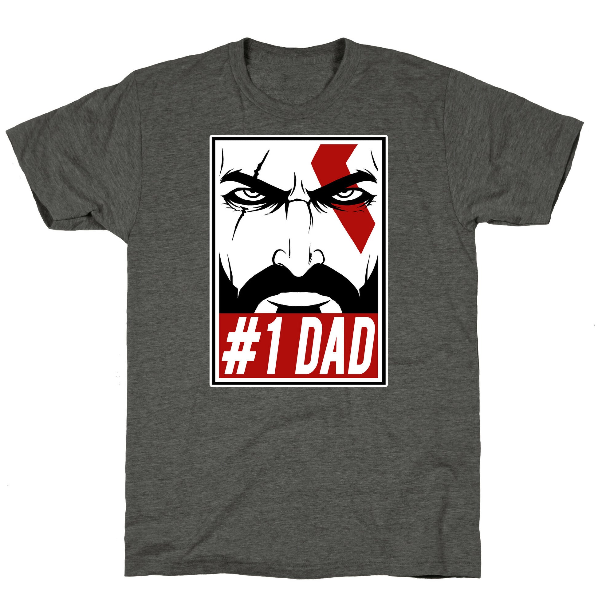 #1 Dad: Kratos Unisex Triblend Tee