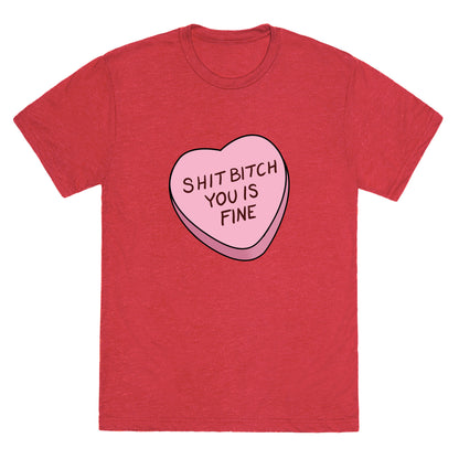 Shit Bitch You is Fine Unisex Triblend Tee