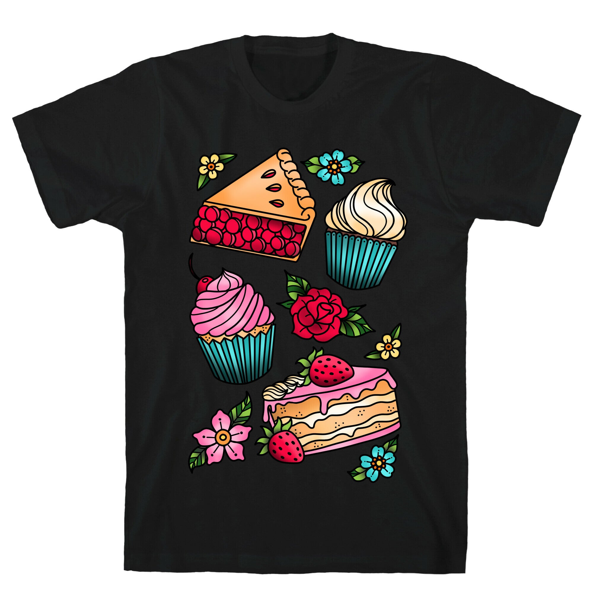 Traditional Tattoo Style Desserts T-Shirt