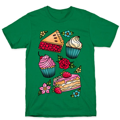 Traditional Tattoo Style Desserts T-Shirt