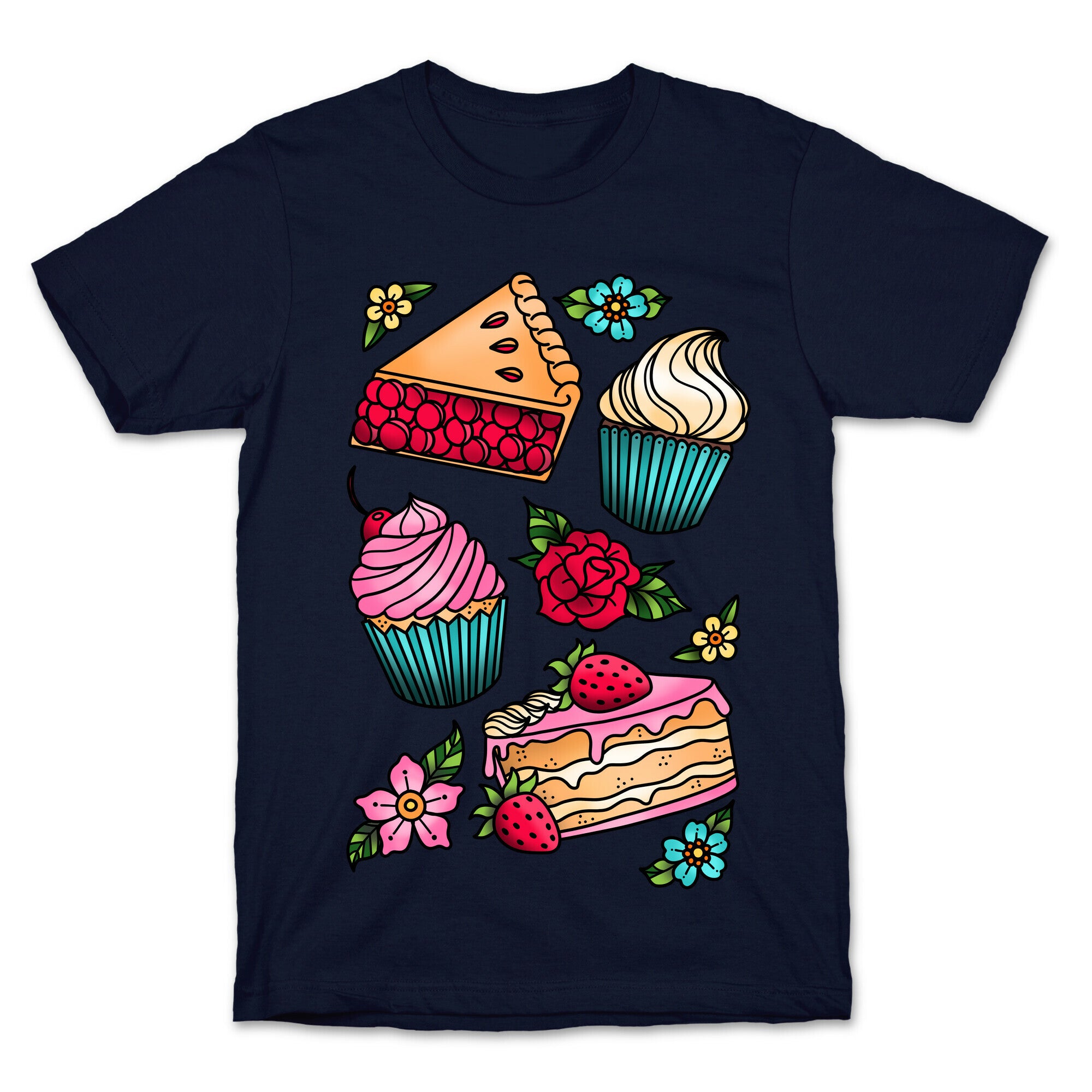 Traditional Tattoo Style Desserts T-Shirt