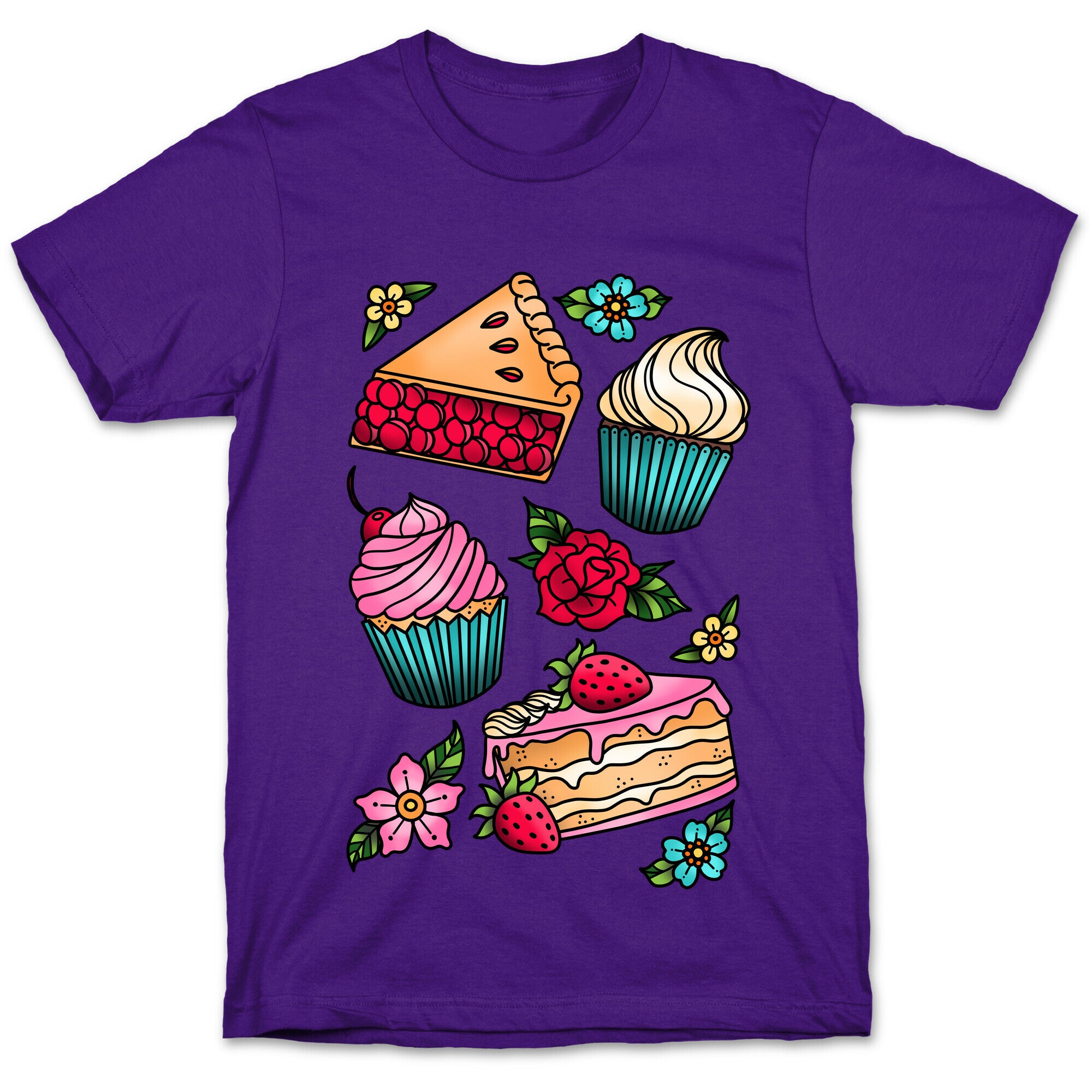Traditional Tattoo Style Desserts T-Shirt