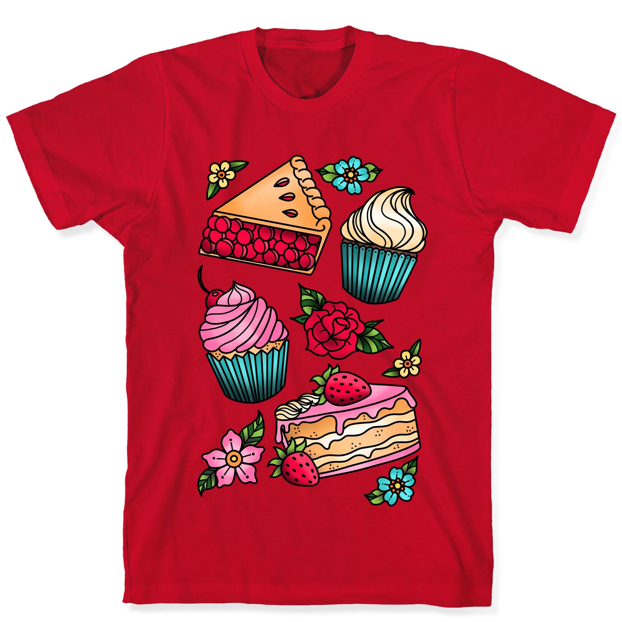 Traditional Tattoo Style Desserts T-Shirt