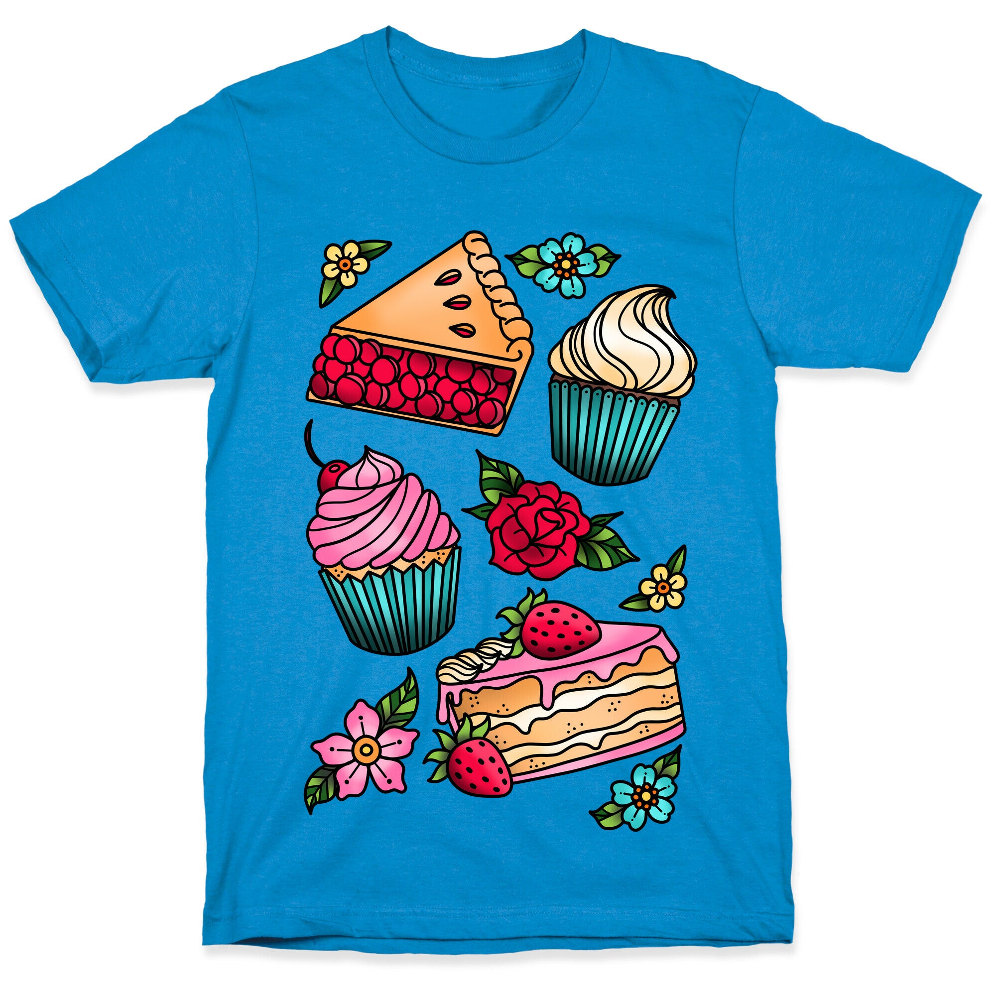 Traditional Tattoo Style Desserts T-Shirt