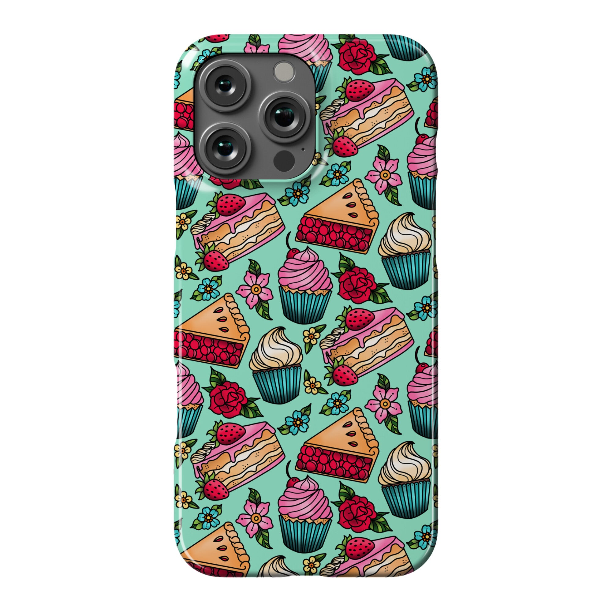 Traditional Tattoo Style Desserts Phone Case