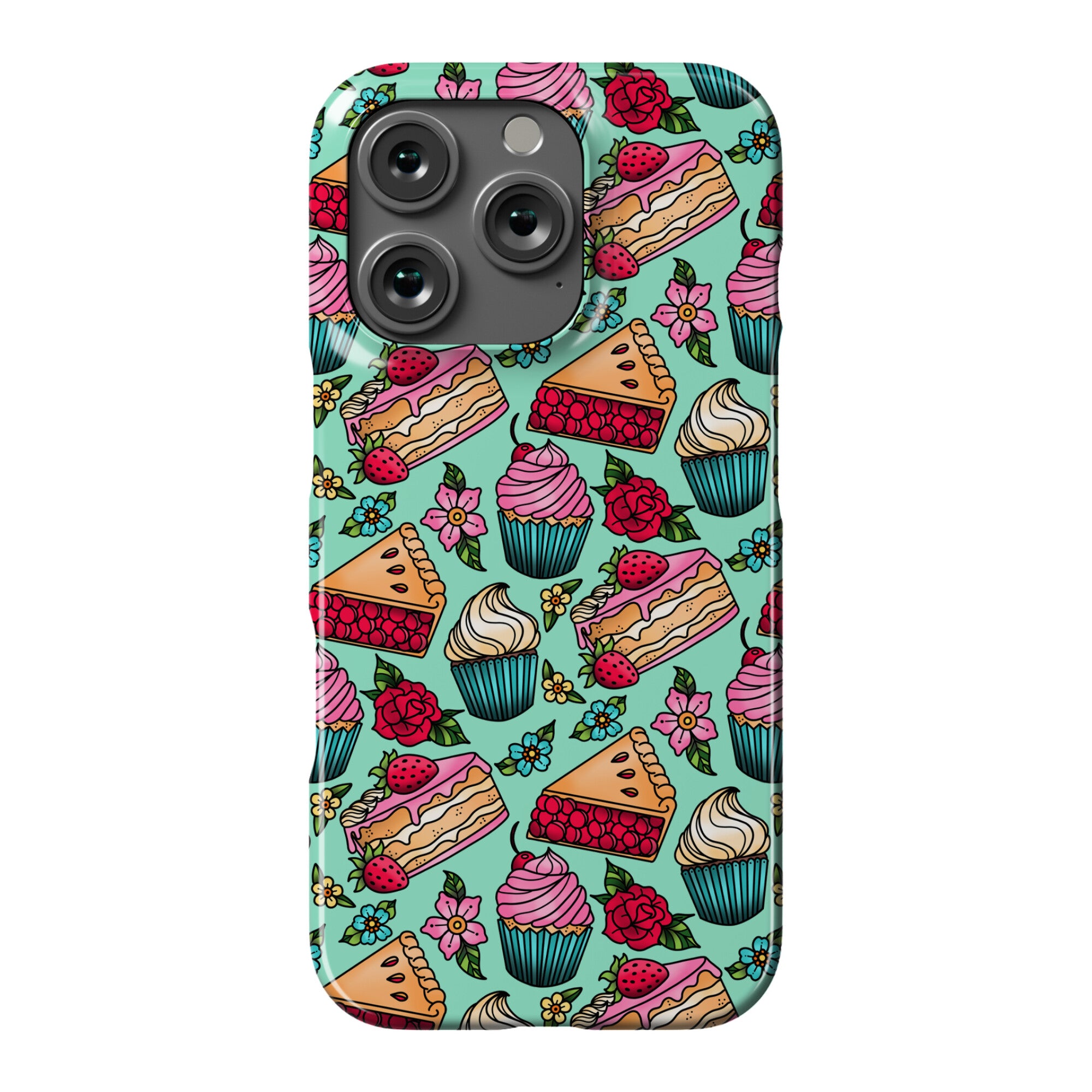 Traditional Tattoo Style Desserts Phone Case