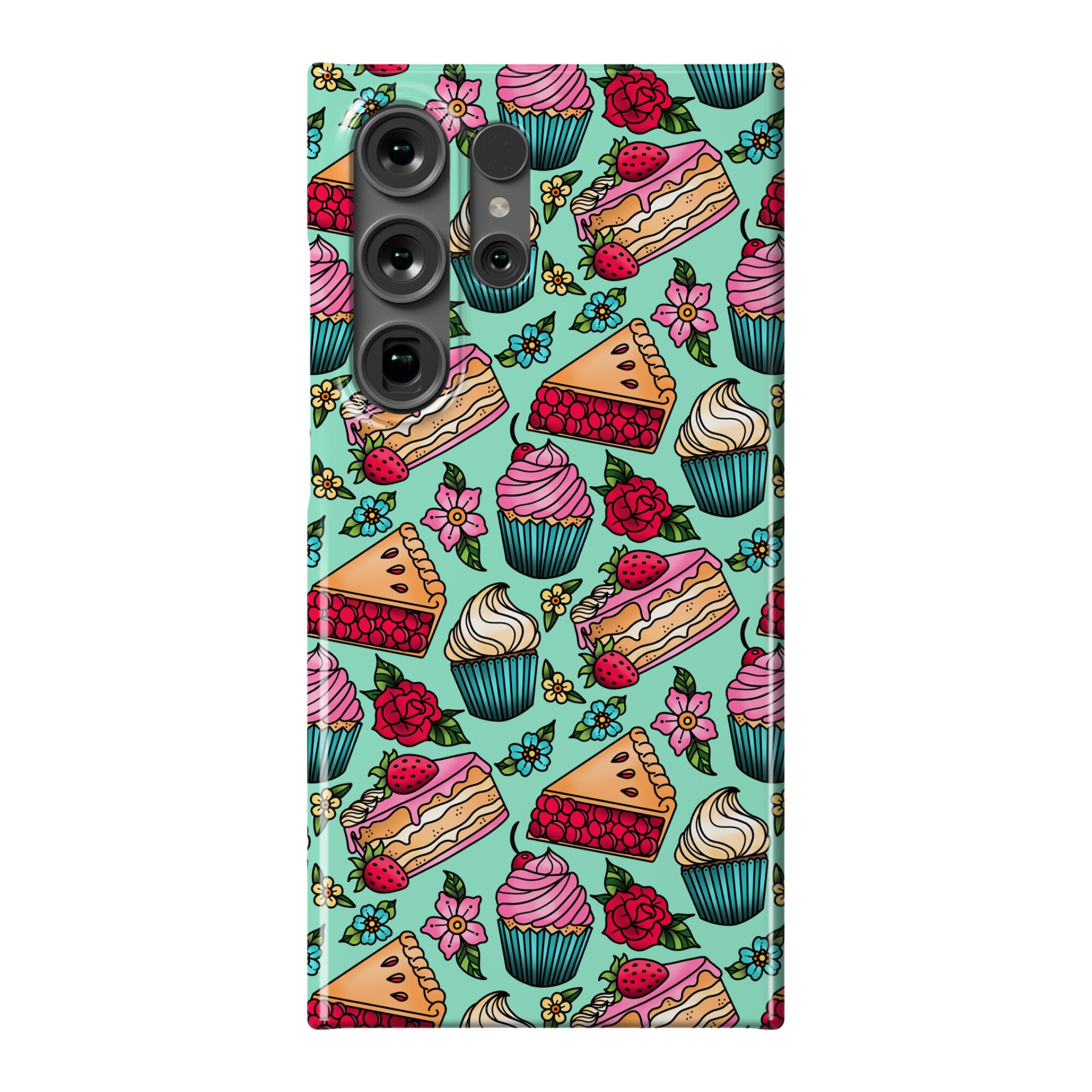 Traditional Tattoo Style Desserts Phone Case